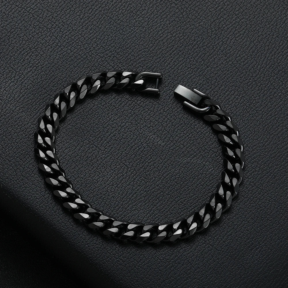 Bracelet Titanium Steel Golden Black.
