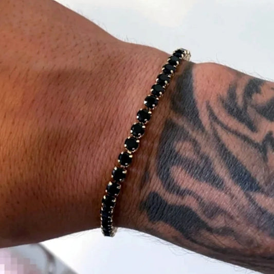 bracelet Men & Gold Black & Silver.